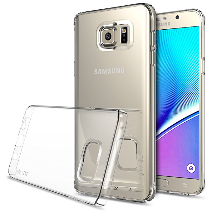 Galaxy Note 5 Case, Ringke [Slim] Extreme Lightweight & Thin Cover w/ Screen Protector [Snug-Fit] Side to Side Edge Coverage Superior Coating PC Hard Skin for Samsung Galaxy Note 5 - Crystal