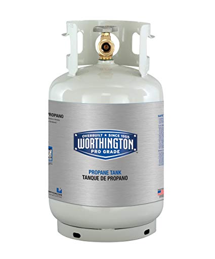 Worthington 281166 11-Pound Steel Propane Cylinder With Type 1 With Overflow Prevention Device Valve