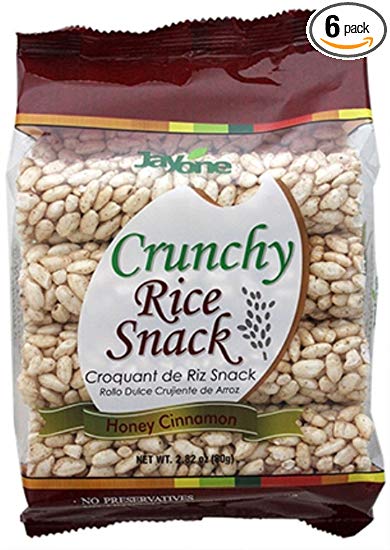 Jayone Crunchy Rice Snack, Honey Cinnamon, 2.8 Ounce (Pack of 6)