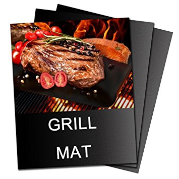 BBQ Grill Mat-100% Non-stick,Easy To Wash,Reusable,Perfect for Cooking, Baking and for the Barbecue - Set Of 3 (15.75"x13")