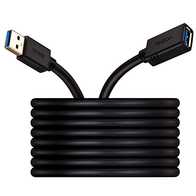 USB 3.0 Extension Cable 20 ft, VCZHS USB 3.0 Extension Cable - A-Male to A-Female for USB Flash Drive, Card Reader, Hard Drive, Keyboard,Playstation, Xbox, Oculus VR, Printer, Camera