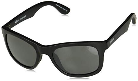 Revo Unisex RE 1000 Huddie Wayfarer Polarized UV Protection Sunglasses, Matte Black Frame, Graphite Lens