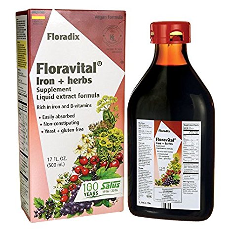 Floradix Floravital Liquid Iron and Vitamin Formula (500 ml)