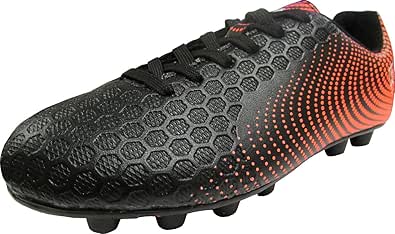 Vizari Stealth Firm Ground Soccer Cleats - Lightweight, Durable & Comfortable Youth Soccer Cleats with Excellent Traction - Boys Soccer Shoes with Padded Heel & Anti-Stretch Lining