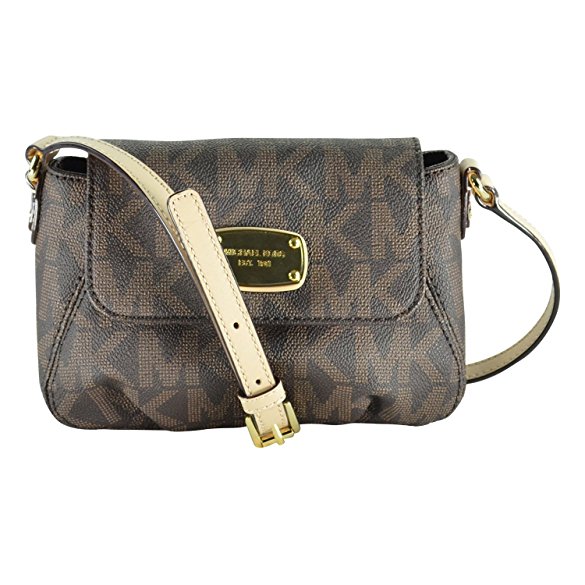 Michael Kors Signature PVC Small Flap Crossbody Bag