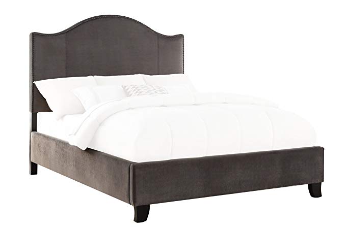 Lexicon Dorian Upholstered Bed, Cal King, Gray Velvet