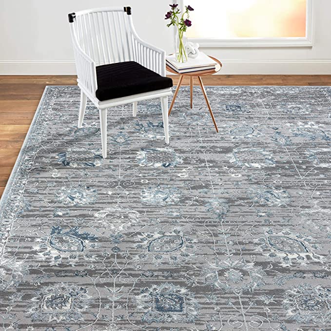 Home Dynamix Skyler Elise Area Rug, 5'2"x7'2" Rectangle, Gray