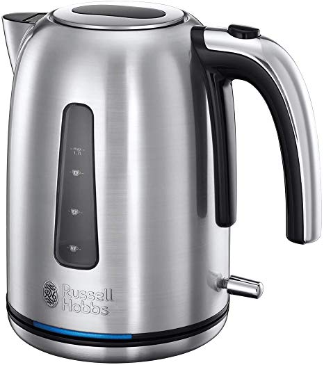 Russell Hobbs 23940 Velocity Fast Boil Electric Kettle, Stainless Steel, 3100 W, 1.7 Litre