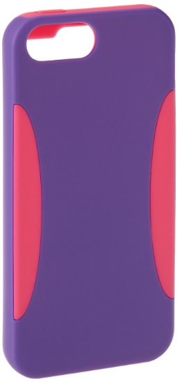 AmazonBasics PC/Silicon Case for iPhone 5S & iPhone 5 - Purple / Pink