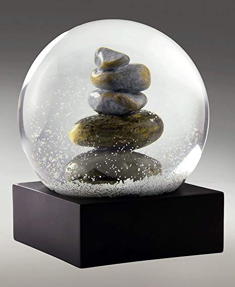 Cairn Stacked Rocks Sculpture - Cool Snow Globe By CoolSnowGlobes