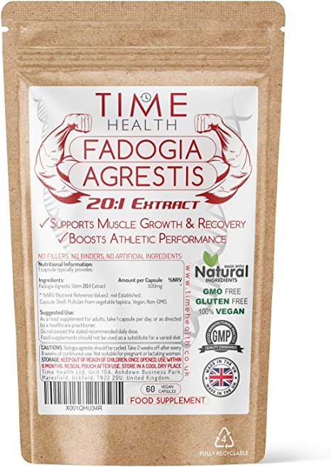 New: Fadogia Agrestis - High Strength - 2X Purity 20:1 Extract - 10,000mg Equivalent - 60 x 500mg Capsules - Lean Muscle Growth - Muscle Recovery - Athletic Performance - UK Made - GMP - No Additives