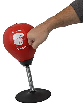 Fairly Odd Novelties Donald Trump Desktop Punching Bag Stress Relief Boxing Novelty Gag White Elephant Gift