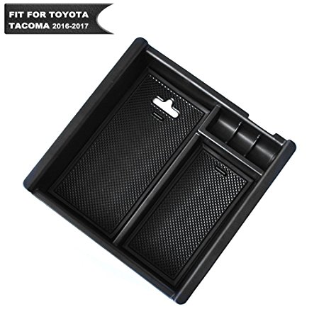 Car Center Console Armrest Box Glove Box Secondary Storage Console Organizer Insert Tray For Toyota Tocoma 2016-2017