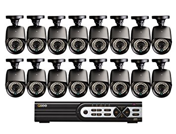 Q-See QT5716-16E3-1 16 Channel 960H DVR with 16 High-Resolution 700TVL/960H Cameras and Pre-Installed 1 TB Hard Drive (Black)