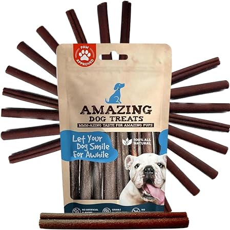 Amazing Dog Treats 6 Inch Collagen Stick - (10 Count) - Collagen Bully Sticks for Dogs - 95% Natural Collagen Sticks for Dogs - No Hide Bones for Dogs…