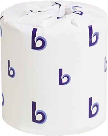 Boardwalk 6150 White Embossed 2-Ply Standard Toilet Tissue, 500 Sheets per Roll (Case of 96)