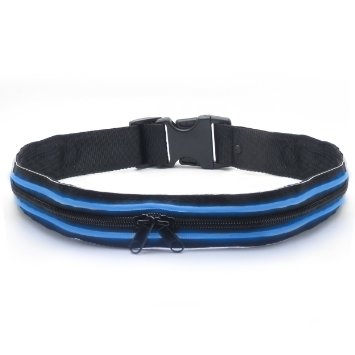 LED Flashing Waist Pack Running Belt for High Visibility at Night - Take Along Keys, Money and other Small Items - For Men and Women an indispensable Sport Accessories by OUTXPRO