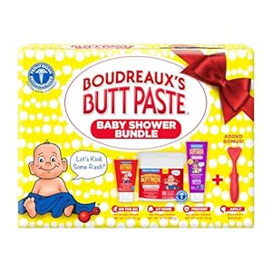 Boudreaux's Butt Paste Baby Shower Bundle, Baby Diaper Rash Cream Ointments & Applicator Kit