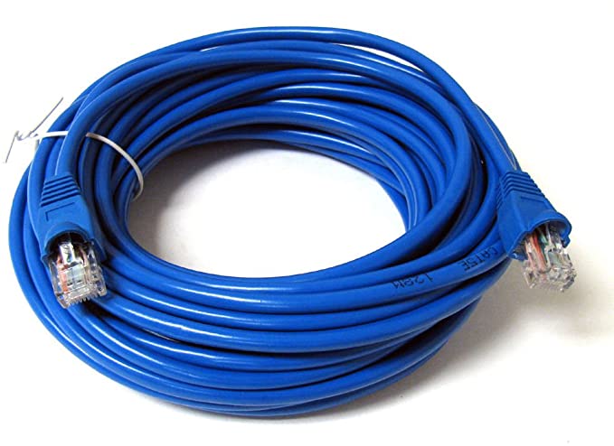SoDo Tek TM RJ45 Cat5e Ethernet Patch Cable for HP Officejet Pro 8600 Plus Printer - Blue - 25 ft