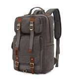 BLUBOON Rucksack Vintage Backpacks Canvas School Unisex Bags with Large Capacity for OutdoorHikingCollege