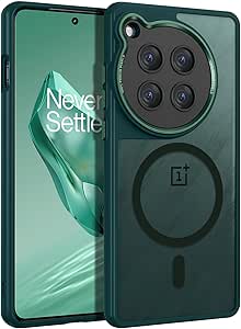 DUEDUE for OnePlus 12 Case Magnetic[Compatible with MagSafe], Military Grade Shockproof PC Back Cover TPU Bumper Protective Phone Case for OnePlus 12 5G 6.82", Green