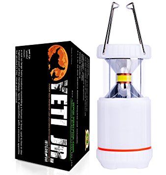 Yeti Junior Ultra Bright Camping Lantern by Internova - Junior Size LED Lantern with Monster Brightness - Unique Glow Mode with ARC 360 Degree LED - Backpacking - Hiking - Home - (Himalayan White)