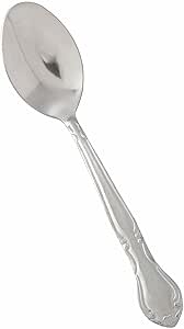 Winco 12-Piece Elegance Teaspoon Set, 18-0 Stainless Steel,Silver