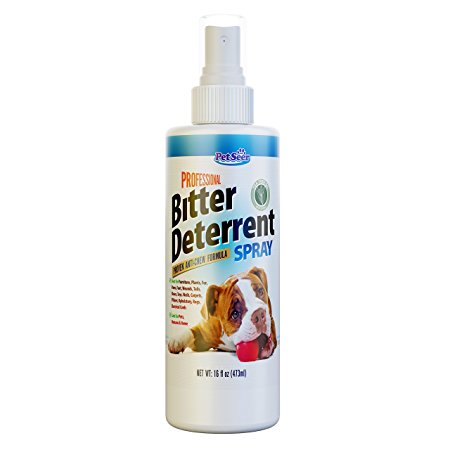 Bitter Apple Spray For Dogs & Cat Deterrent PRO Training Aid for Destructive Pets from Petseer 16 fl oz. - New Patented No Chewing Formula