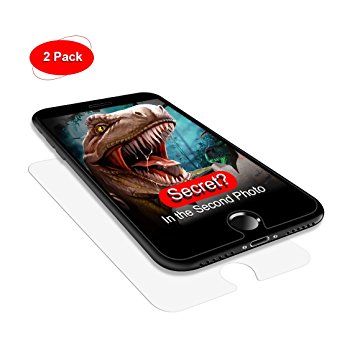 Misalign? Bubble? Dust? Never! Agvee Patent Tray Kit, 2 Pack 5.5 inch iPhone 6 6s 7 8 Plus Screen Protector, 9H 2.5D Edge Flat Tempered Glass Clear Touch Case Friendly LCD Cover Film Saver Replacement