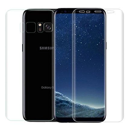 AMOVO Galaxy S8 Plus Screen Protector [High Sensitivity] Samsung S8 Plus Phone Screen Protector Full Coverage TPU Back and Front Screen Protector Galaxy S8 Plus [S8 ] (1 Front   1 Back)