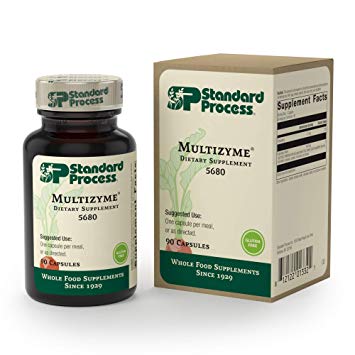 Standard Process - Multizyme - Digestion and Pancreatic Function Support Supplement, Provides Digestive Enzymes and Pancreatic Enzymes, Gluten Free - 90 Capsules