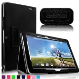 Infiland 101 Acer Iconia Tab 10 A3-A20 caseFolio PU Leather Slim Fit Stand Case Cover for Acer Iconia Tab 10 A3-A20 101-Inch HD Tablet Only Acer Iconia Tab 10 A3-A20  Black