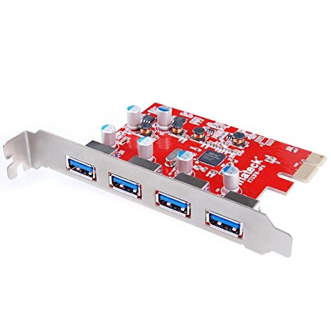 [For Mac Pro, 4 Ports] Inateck 4 Ports PCI-E to USB 3.0 Expansion Card for Mac Pro(Early 2008 to 2012 Late Version)-Interface USB 3.0 4-Port Express Card Desktop for Windows XP/7/8/ Mac OS 10.8.2 to Mac OS 10.9.5-No Additional Power Connection Needed