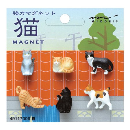 Midori OJ Mini Magnet, Cat Magnet (49117006)
