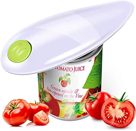 One Touch Electric Can Opener, No Sharp Edge, Safe Magnetic Catches Cover, Best Kitchen Gadget for Arthritis and Seniors