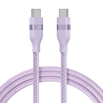 Anker USB C Cable, 240W 6 ft Upcycled-Braided USB C to USB C Cord, Type C Charger Fast Charging Cable for iPhone 15/15 Pro/15 Plus/15 Pro Max, MacBook Pro, iPad Pro, iPad Air 4, Galaxy S23, and More