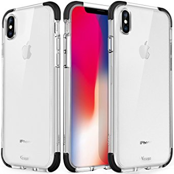 iPhone X Case, iPhone X Edition Case, Yesgo iPhone 10 Case Cover Crystal Shock-Absorption Soft TPU Bumper and Anti-Scratch Ultra Clear Slim Case for Apple iPhone X - Black