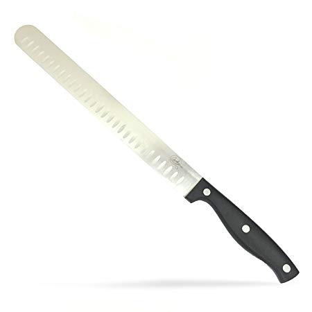 Professional 12" Meat Cutting Knife - the Ultimate 100% Steel Slicing Knife - Slice Meat Like the Pros
