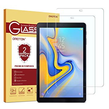 [2 Pack] OMOTON Tempered Glass Screen Protector for Samsung Galaxy Tab A 10.5 (SM-T590), 2018 Release, 10.5-inch