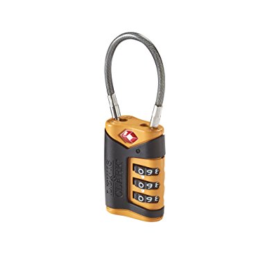 Lewis N. Clark TSA-Approved Easy-to-Set Combination Luggage Lock With Steel Cable