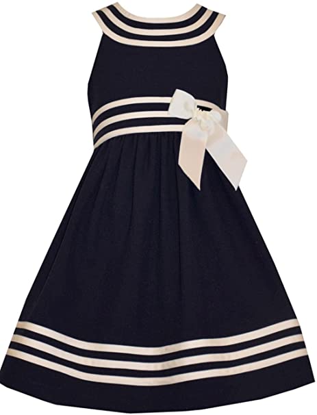 Bonnie Jean Girls Easter Navy Nautical Uniforms Dress