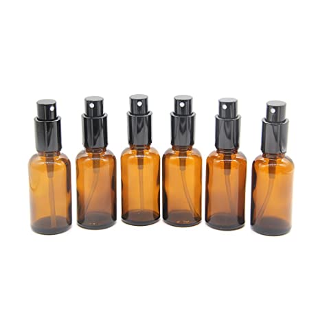 Yizhao 1oz Amber Glass Spray Bottle for Essential Oils,Empty Refillable Spray Bottles with Fine Mist for Aromatherapy,Perfume,Massage,Hair,Pet,Chemical–12 Pcs