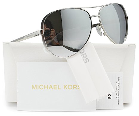 Michael Kors MK5004 Chelsea Polarized Sunglasses Silver w/Silver Mirror (1001/Z3) MK 5004 1001Z3 59mm Authentic