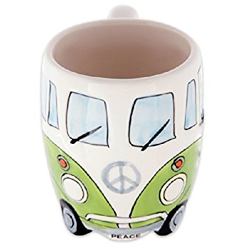 Volkswagen - Green Ceramic Shaped Coffee Mug / Cup (VW Camper Van / Bully / T1)