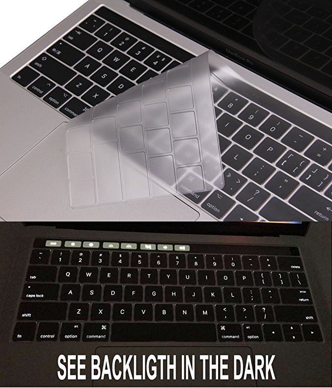 Macbook Pro Touch Bar Keyboard Cover A1706 A1707, CaseBuy Ultra Thin Clear Keyboard Skin for NEWEST Macbook Pro with TouchBar 13 Inch A1706 or 15 Inch A1707(Released 2017/2016)