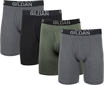 Gildan Men's Underwear Cotton Stretch Boxer Briefs, Multipack