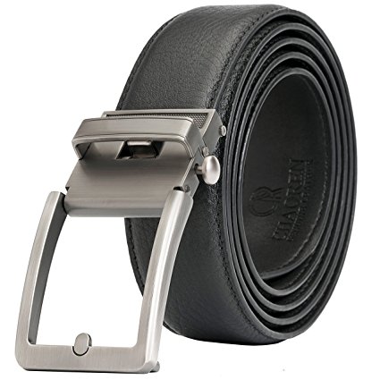 Ratchet Click Dress Belt for Men–Comfort Full Grain Genuine Leather Belt