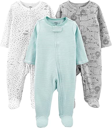 Simple Joys by Carter's Baby 3-Pack Cotton Footed Sleep and Play