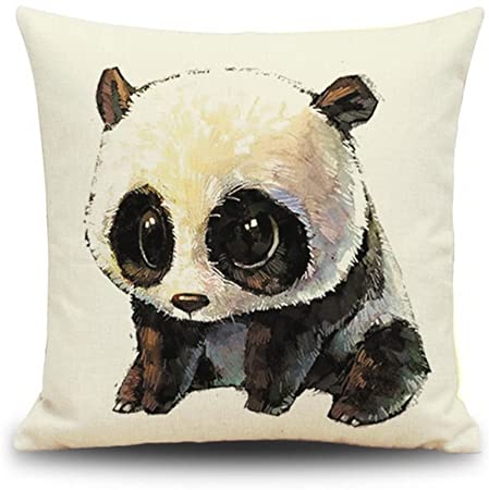 Crazy Cart 18x18 Inch Panda Pattern Throw Pillow Cover Decorative Cushion Case Home Pillowcase