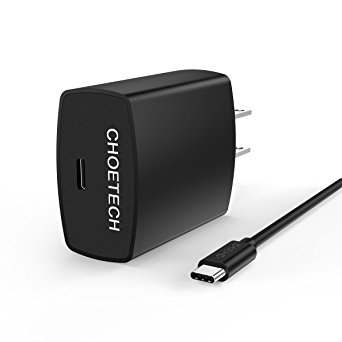 USB Type C Charger, CHOETECH 15W 5V/3A USB C Wall Charger [USB C Cable Included] for Google Pixel/Pixel XL, Nintendo Switch, Lumia 950xl/950, Nexus 5x/6p and Other Type-C 5V Supported Devices